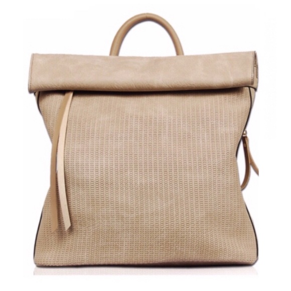 Haute Ellie Handbags - DECKER - Textured Back Pack Satchel